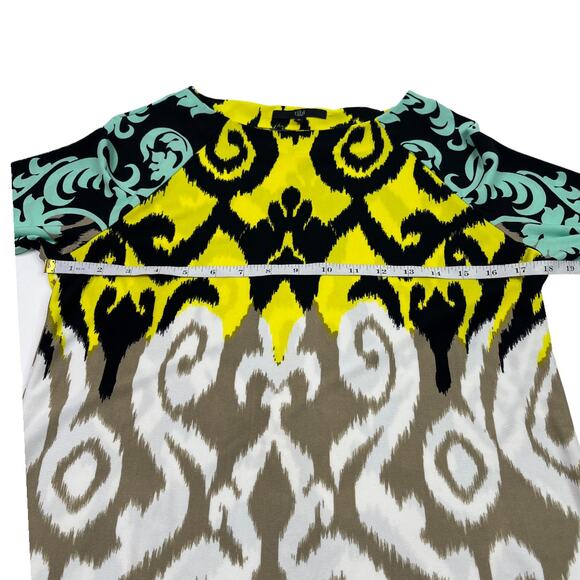 Tibi New York Jasmine Ikat Scroll Print Jersey Shift Dress Womens Size Medium - Picture 6 of 7